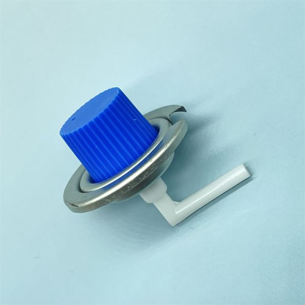 Detailed view of gas valve stem and spring mechanism