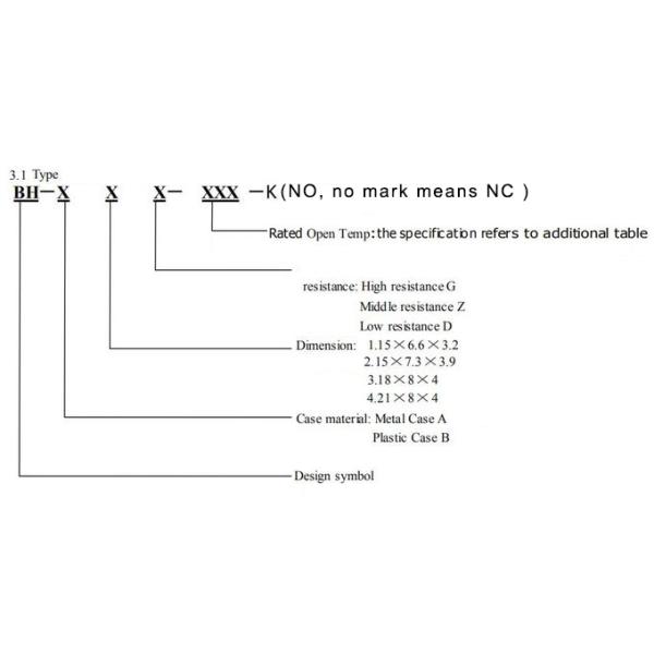 Plastic Casing BH-B2D Bimetal Thermal Protector Normal Closed Open Automatic Reset