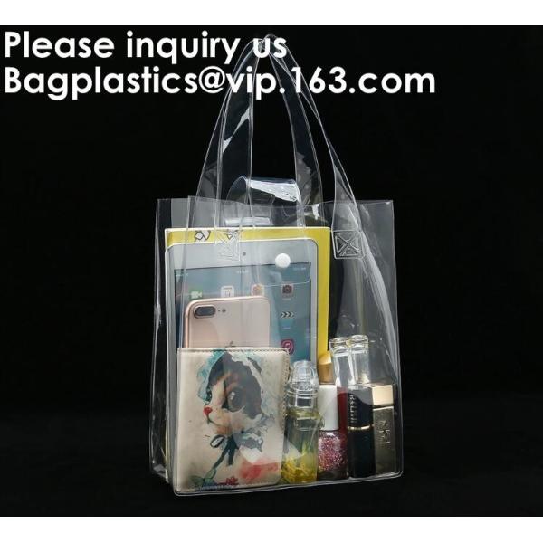 Clear Zipper Bag With Compression Packing Closure,Toiletry Bag With Pink Trim And Zipper Closing PVC zipper pouch bageas