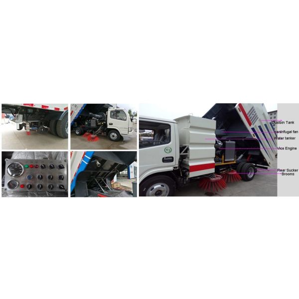 Dongfeng Mini Industrial Road Sweeper Cleaning Equipment Road Sweeper Vacuum Road Machine