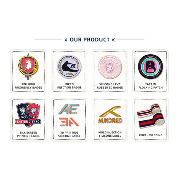 Custom Cloth Patches Silicone Screen Printing Labels Iron On Patches For Jeans