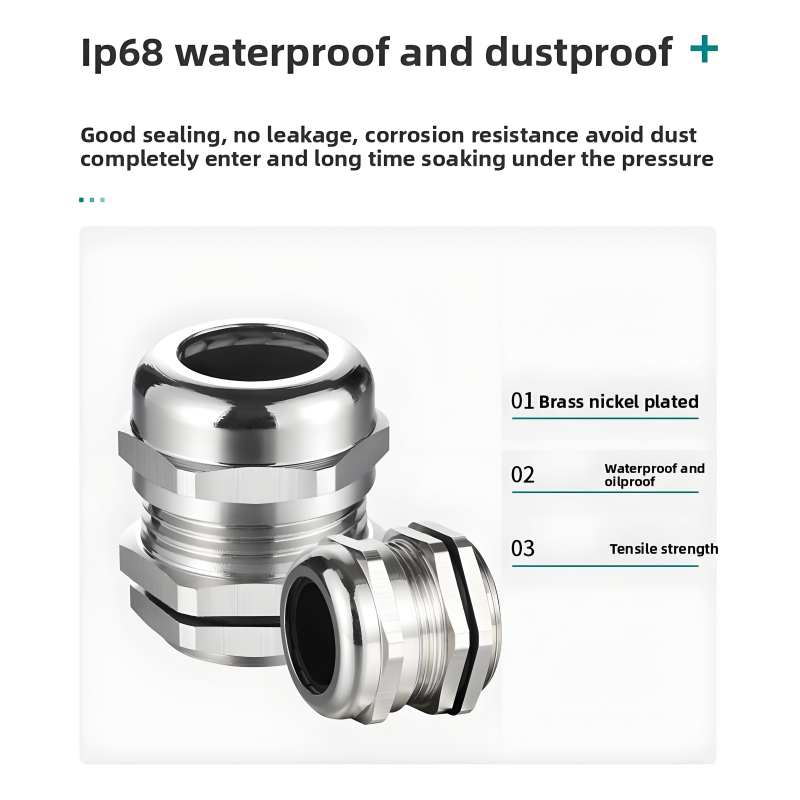 PG7 Plastic Waterproof Connector, Nylon IP68 Cable Gland for Electrical Wire Protection