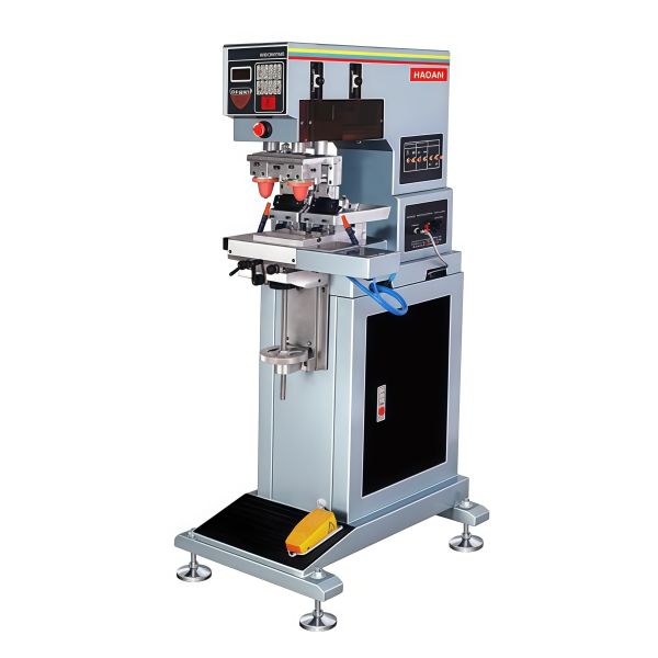 Two Color Semi Automatic Pad Printing Machine With Ink Trays For Large Area Product Printing