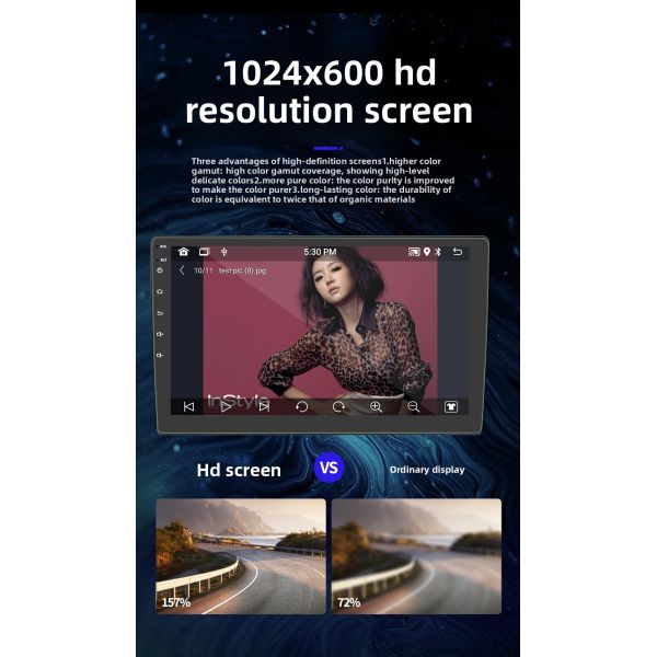 Creatall 9 Inch Universal Dashboard GPS Navigation Player Android All-in-One Wireless CarPlay with ADS for Automotive Use