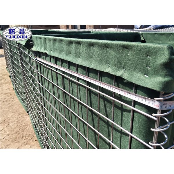 3 Mesh Welded Sand Filled Barriers / Stackable Army Defensive Gabion Barrier