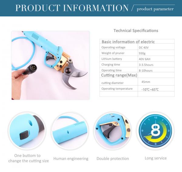 45mm Apple Tree Electric Pruning Machine Garden Tool Electric Scissors For Cutting