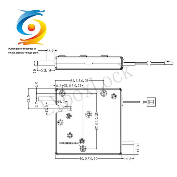 Electric Mini Magnetic Lock Solenoid Electromagnetic Parcel Lock