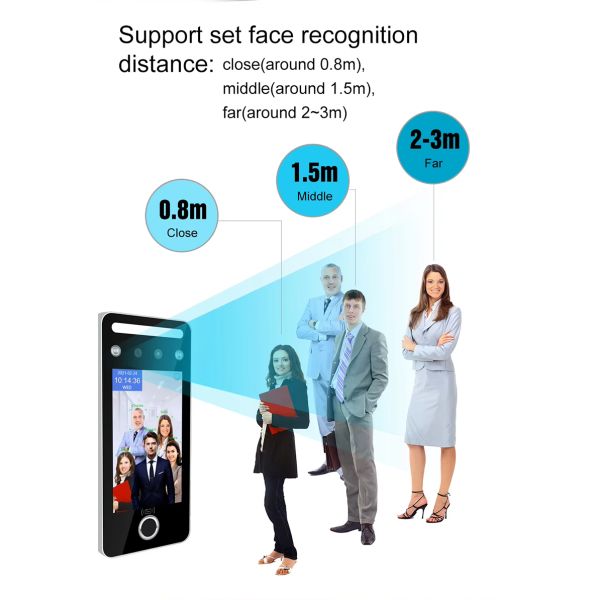 TCP/IP WiFi Cloud Access Control System Multi-Person Face Recognition Biometric Time Attendance Night Vision 5000/10000