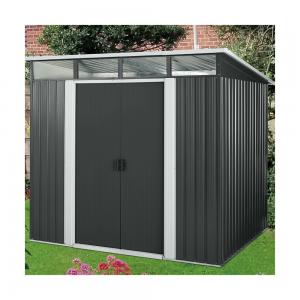 Buy cheap Anthracite Green Pent Roof Metal Shed / Skylight Storage Shed 4x6ft 4x8ft 6x8ft 9x8ft product