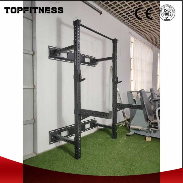 Folded Unfolded Rack Barbell Rack Hammer Strength Machine Multi Functional Power Rack
