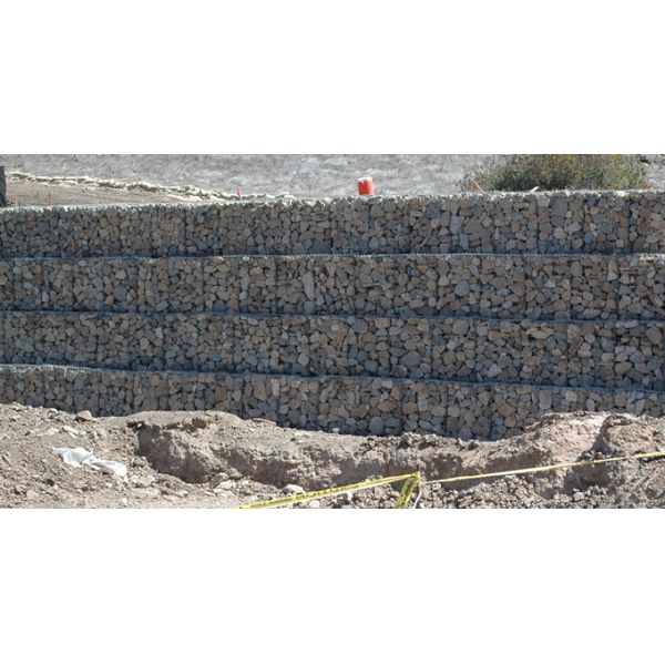Weave Type Galvanized Gabion Netting , Galvanized Hexagonal Wire Mesh Gabions