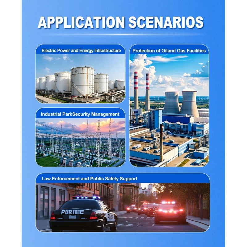Fixed Drone Detection & Location System | 10km Passive UAV Detection for Airports, Critical Infrastructure & Border Security | 360° 24/7 Working, ≤10m