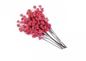 Buy cheap Single Bunch 6 Forks Red Peach Blossom Artificial Flowers product