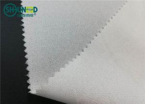 Buy cheap White Polyester Woven Fusible Interlining / Twill Woven Fusible Interfacing Fabric product