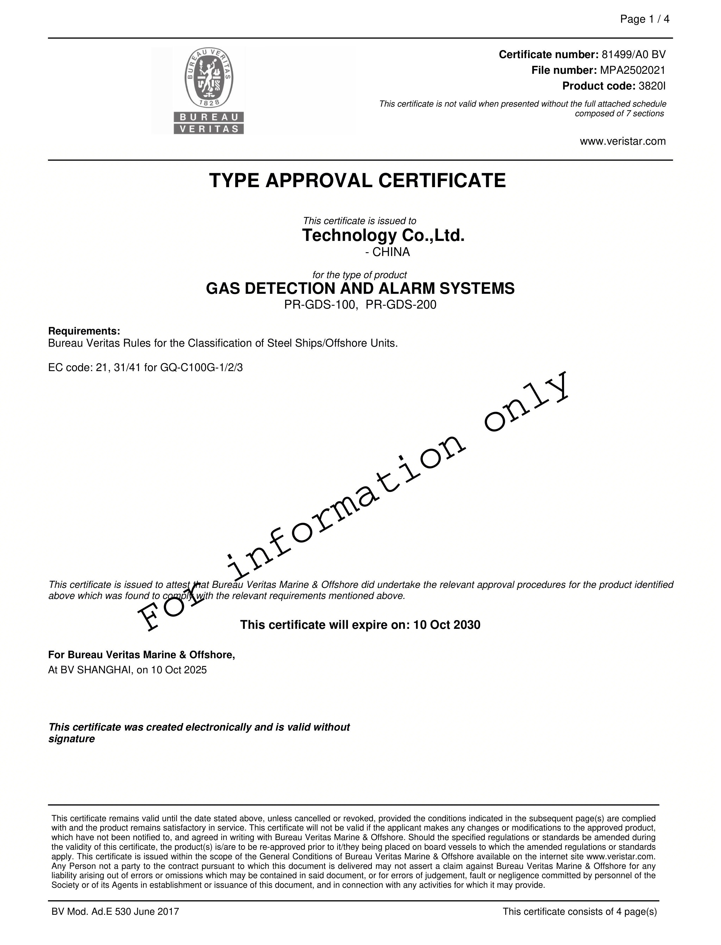 BV Type Approved GAC-M20 Continuous-Sampling Gas Detection Cabinet with 8 Independent Channels and Pump-Assisted Sampling