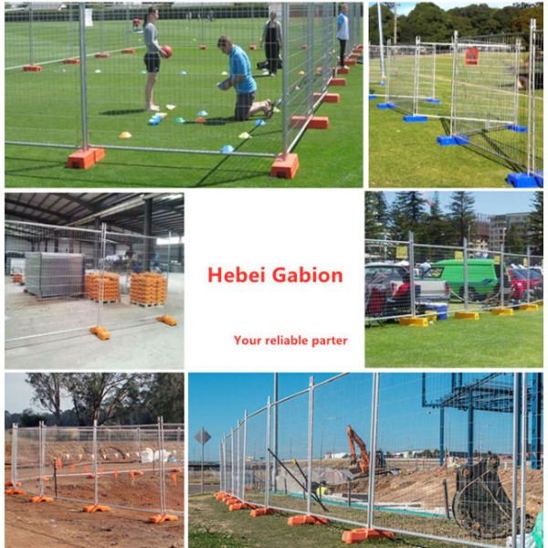 2.1m Moveable Retractable Temporary Construction Fence Panel 32mm Dia Round Tube