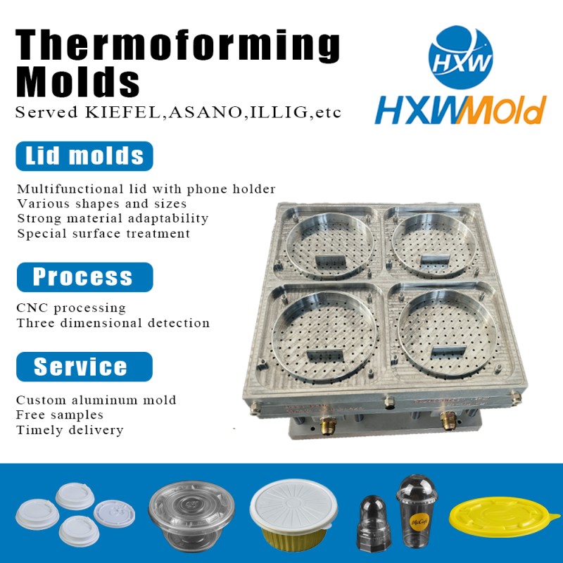 Customized Plastic Thermoforming Moulds Automatic Forming Custom Lid Mold for Plastic Packaging