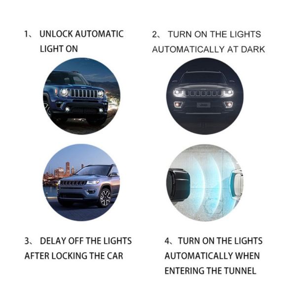 Black Head Auto LED Lights Vehicle Automatic Adjustment