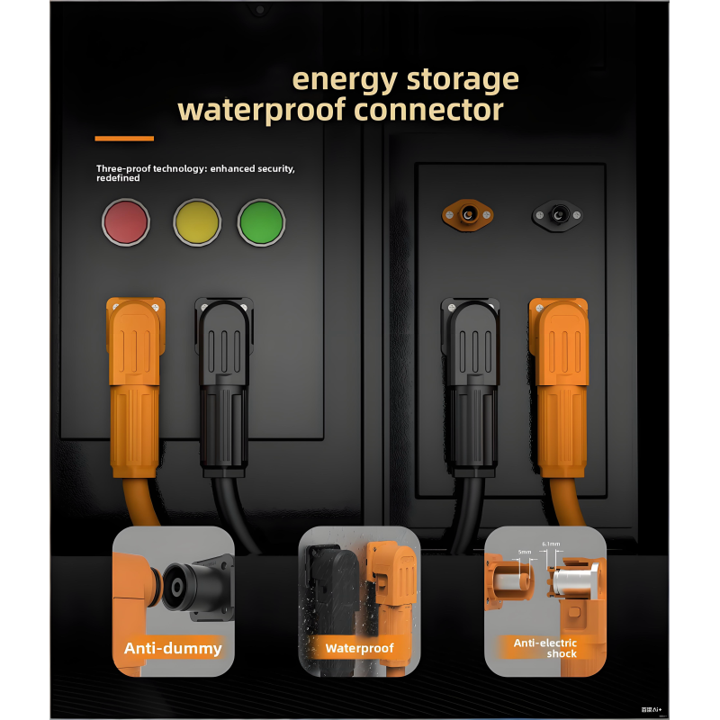 IP67 Waterproof 350A Stud Type Energy Storage Connector Fixed Position