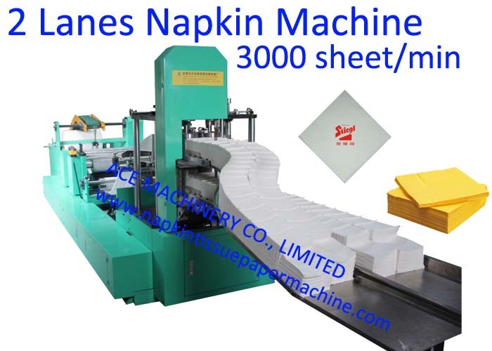 Buy cheap 300x300mm1/8 Folding 2 Decks Napkin Paper Making Machine product