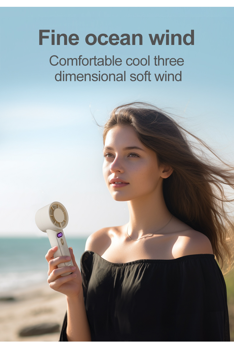 2024 New Arrival Outdoor USB Mini Rechargeable Wireless Portable Semiconductor Refrigeration High Speed Air Cooling Fan