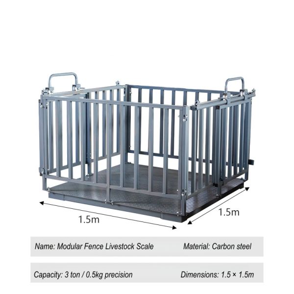 Livestock scale with fence
