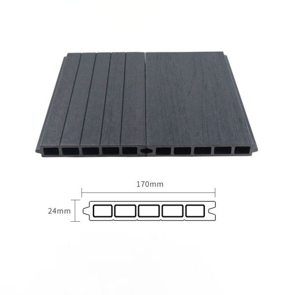 WPC Cladding Panel 24x170mm Wood Plastic Fence for Garden Terrace