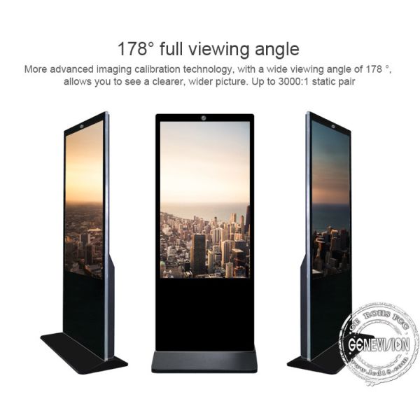 450nits 49 Inch Face Recognition Floor Stand Digital Signage