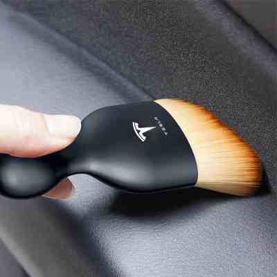 Tesla Car Interior Detailing Brush with Ultra Soft Microfiber for Model 3 Highland Model Y Juniper and Anti Static Technology