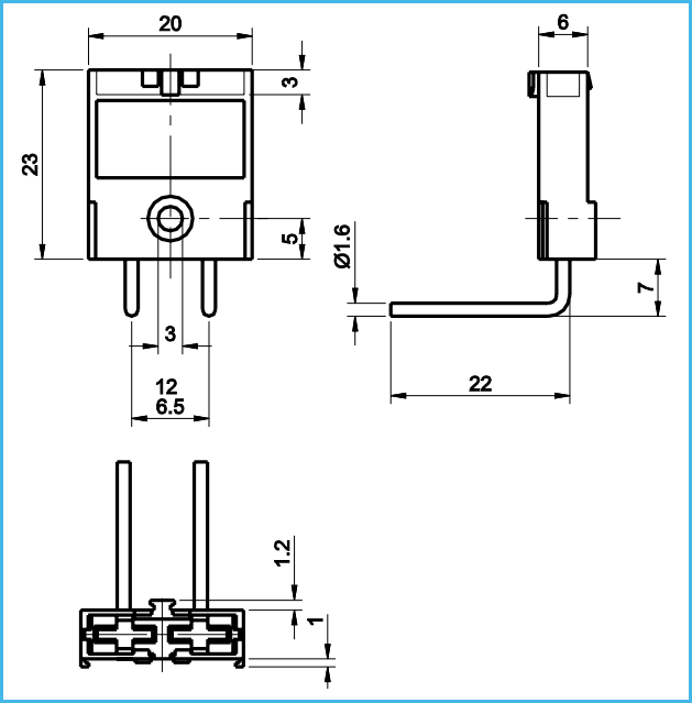 178.7017.0001 Black 2 Pin Mini Blade Fuse Holder 287 PCB In Line Fuse Holders