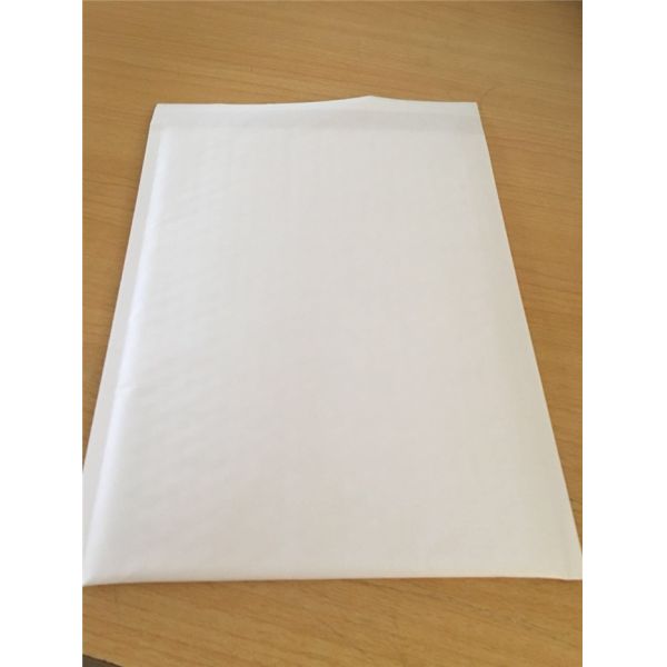 White Disposable Bubble Wrap Lined Envelopes , 10.5" X 16 Size 5 Bubble Mailer