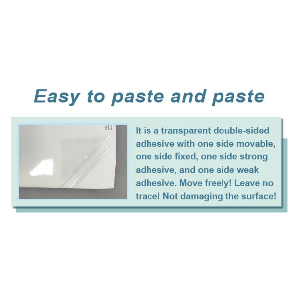 Single Side Removable Crystal Clear Double-Sided Adhesive Tape 90um
