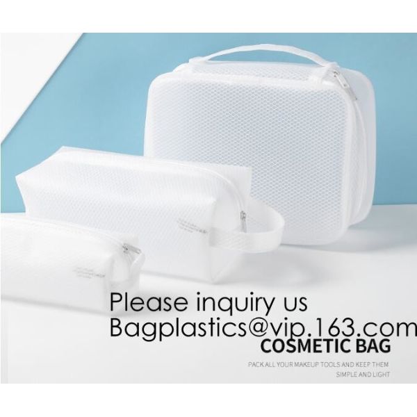 Eco ladies cosmetic bag PU leather pvc cosmetic pouch,Reusable Ladies Girls Clear Transparent PVC Cosmetic Pouch