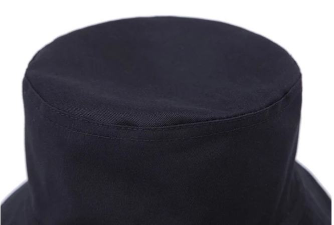 Plain 100% Distressed Cotton Bucket Hat Customized Nylon Strings Adjustable Size
