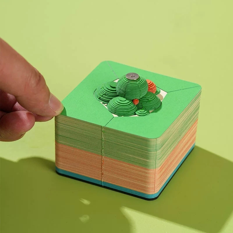 3D Paper Sculpture Memo Pad Block For Creative Desktop Decoration