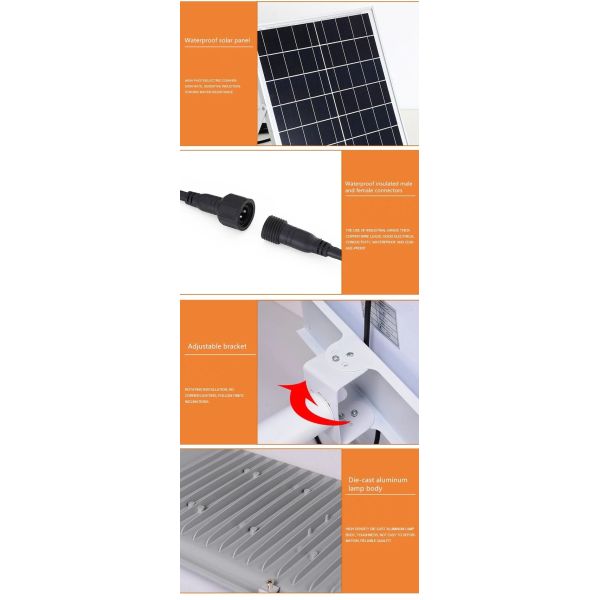 PIR Sensor 12000lm 300W Solar Energy Street Light