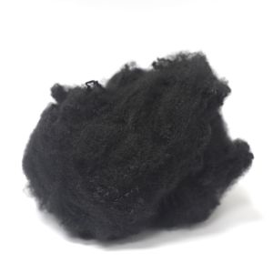 Buy cheap recycled grade A black polyester staple fiber 1.5dx38mm with best price for spinning product