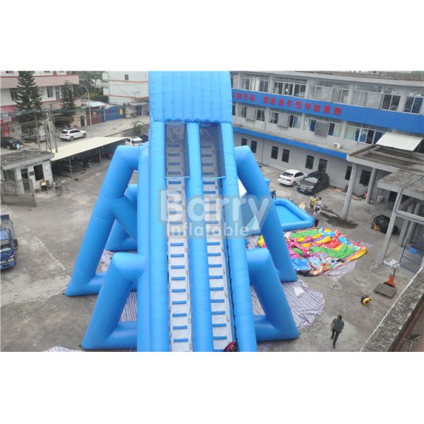 Blue Wave 36 * 20 * 15m Giant Inflatable Water Slide With Pool CE/UL Blower