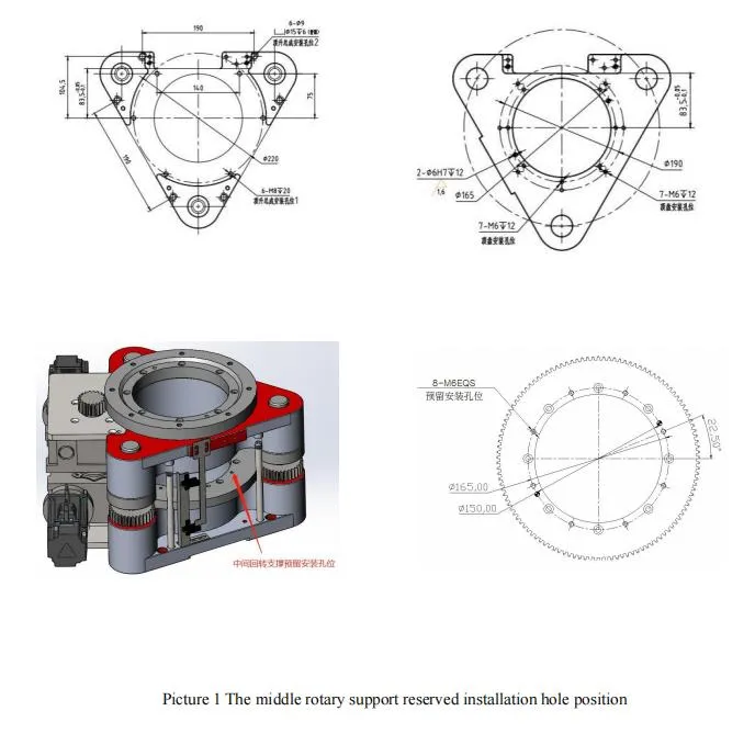 Agv Parts Three Screw Jacking and Rotation Module for Industrial Robot