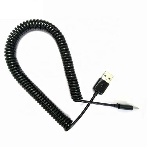 OEM 1M 2M Data Charging Spiral Coiled USB to MINI USB Cable