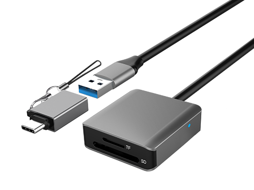 CE USB Type C OTG Card Reader USB A Card Reader Cable 20CM