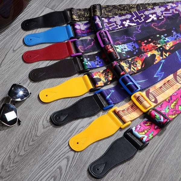 China supply hot sale beautiful polyester Ukulele guitar strap