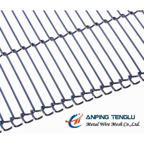 Single Loop 1mm To 3mm Wire Conveyor Belt For Food Processing Wire Ladder Belt