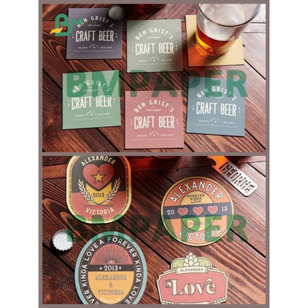 High Absorption Qualities Beer Mat Board To Branded Drinks Coasters
