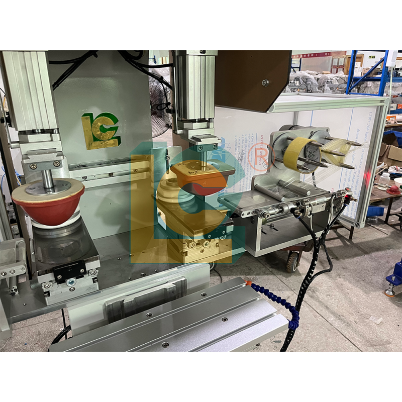 LC 2 color closed ink cup pad printer with shuttle and auto pad cleaning function
