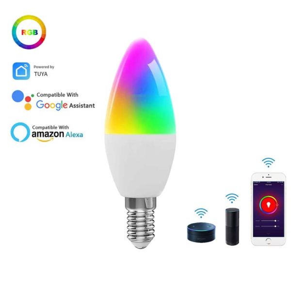 Amazon Alexa Smart LED Light Bulb 400lm E14 Colour Changing