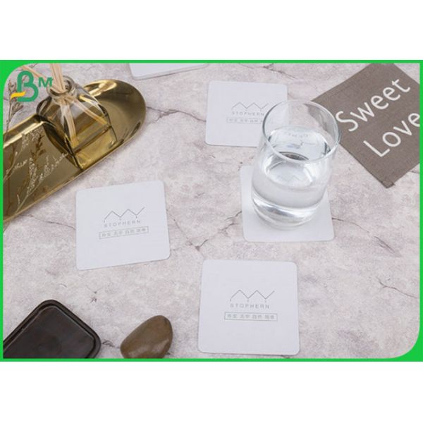 FSC Certification 1.8mm White Absorbent Paper For Making Coaster