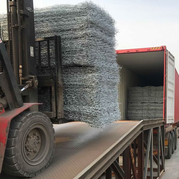 Standard Size Gabion Box Hexagonal Three Twisted Galvanized Retaining Wall