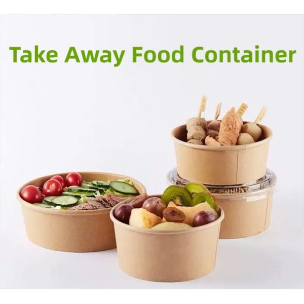 42oz 1300ml Round Biodegradable Disposable Tableware Large Disposable Bowls For Hot Soup