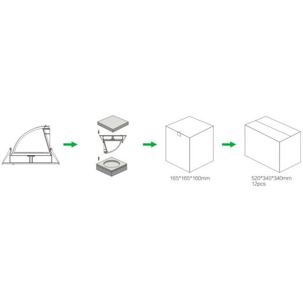 gimbal Recessed LED Downlight super brightness 6000lm CRI90 50W LED gimbal downlight, Clear White, Daylight, 6000k
